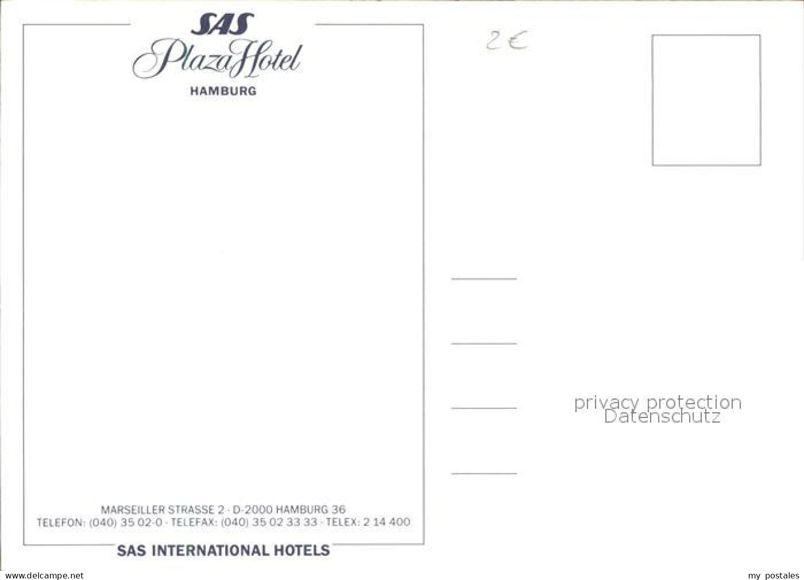 72536530 Hamburg SAS Plaza Hotel Fliegeraufnahme Hamburg - Altri & Non Classificati