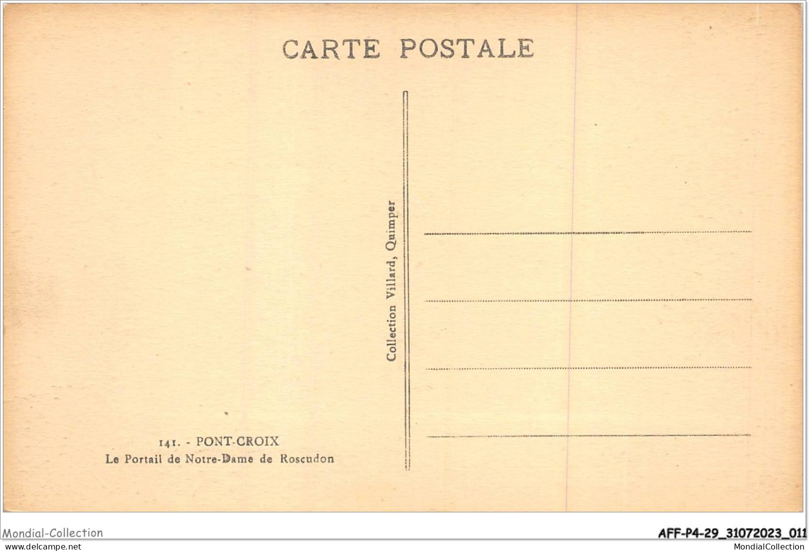 AFFP4-29-0276 - PONT-CROIX - Le Portail De Notre-dame De Roscudon  - Pont-Croix
