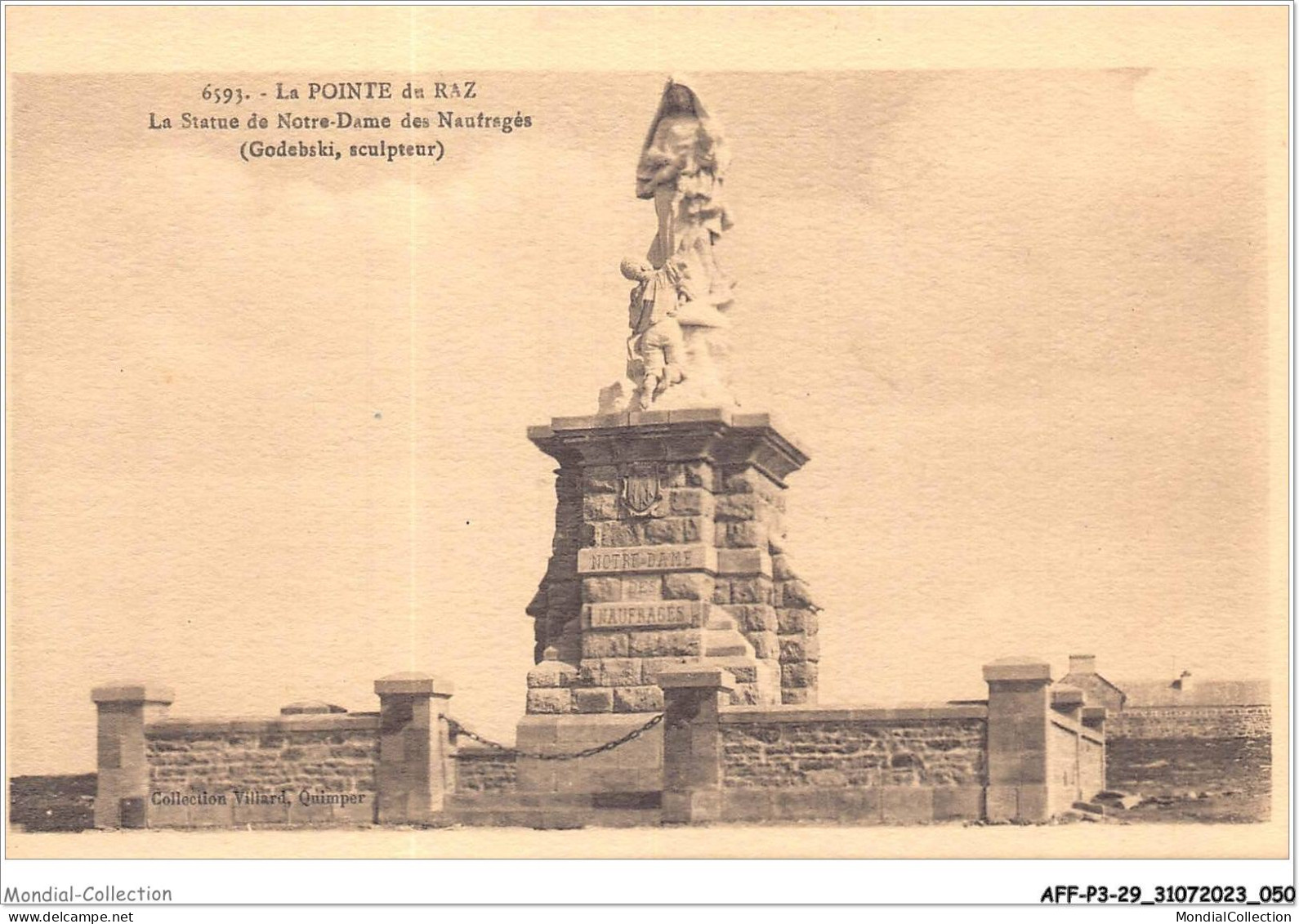 AFFP3-29-0207 - LA POINTE DU RAZ - La Statue De Notre-dame Des Naufragés  - La Pointe Du Raz