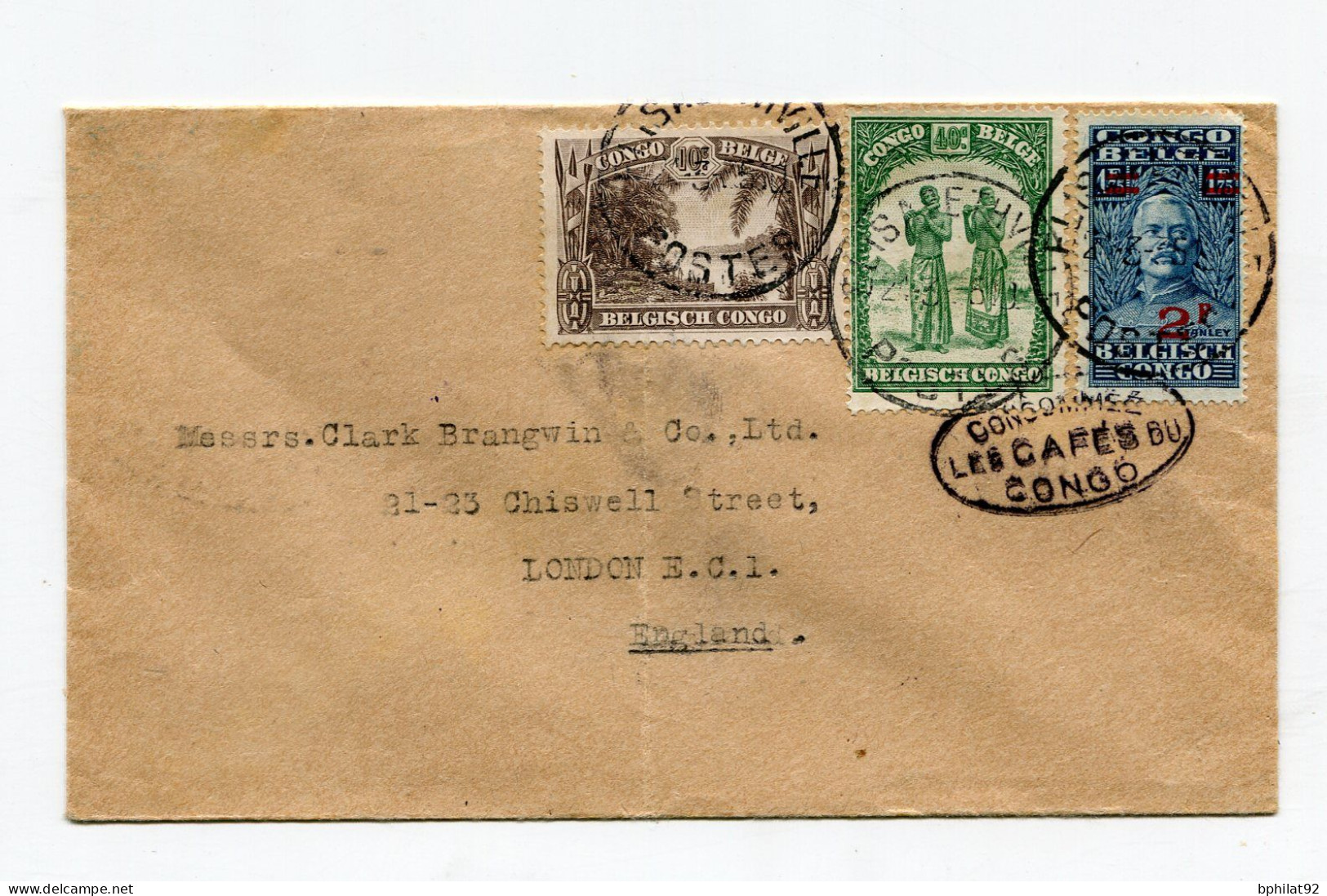 !!! CONGO BELGE, LETTRE D'ELISABETHVILLE POUR LONDRES DE 1935 - Lettres & Documents