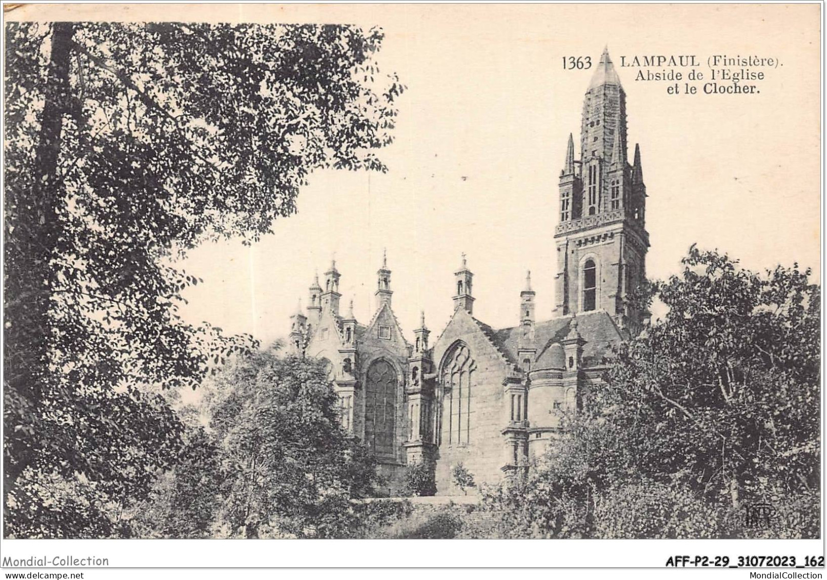 AFFP2-29-0163 - LAMPAUL - Abside De L'église Et Le Clocher  - Lampaul-Guimiliau