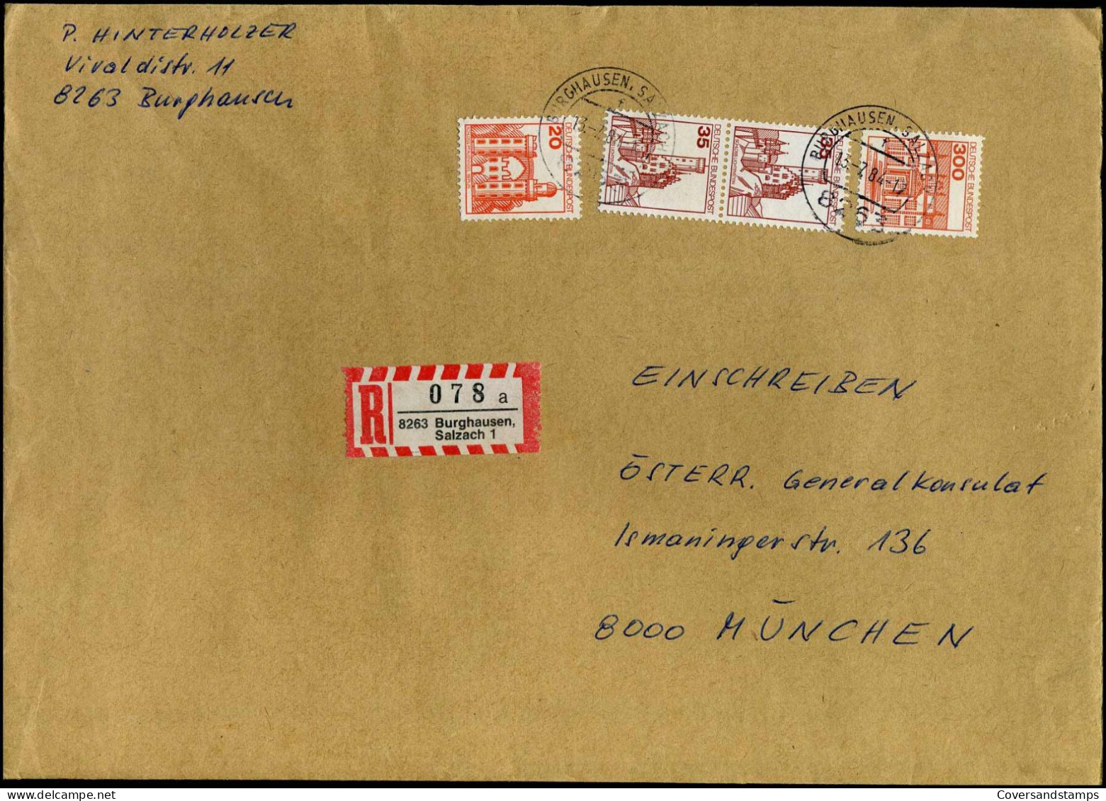 Registered Cover To München - Brieven En Documenten