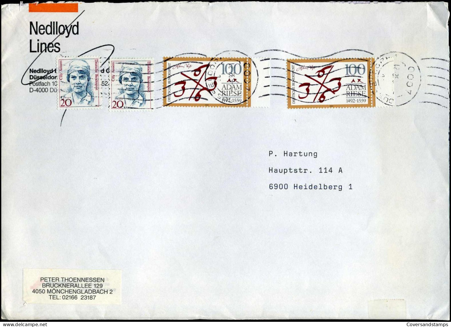 Cover To Heidelberg - 'Nedloyd Lines' - Lettres & Documents