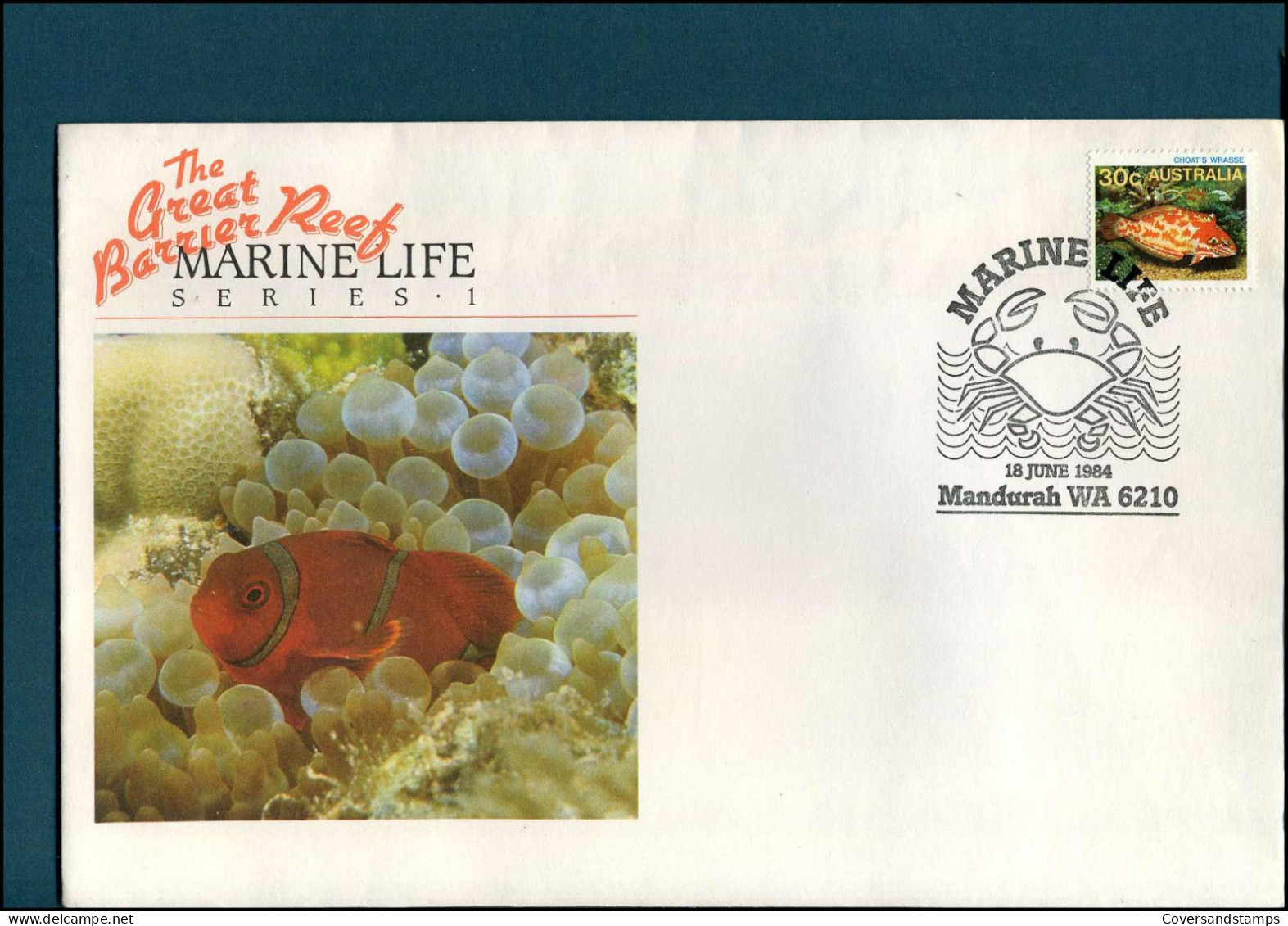 FDC - Marine Life Series 1 - The Great Barrier Reef - Premiers Jours (FDC)