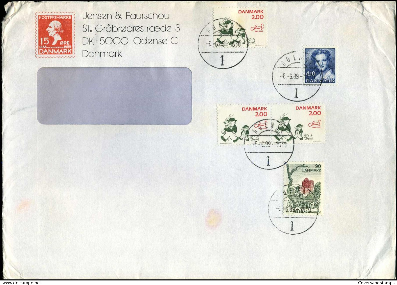 Cover To Berlaar, Belgium - 'Jensen & Faurschou, Odense' - Covers & Documents