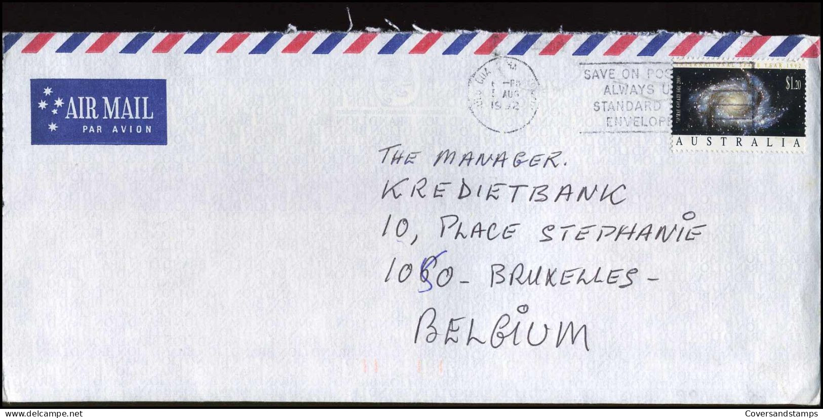 Cover To Brussels, Belgium - Lettres & Documents