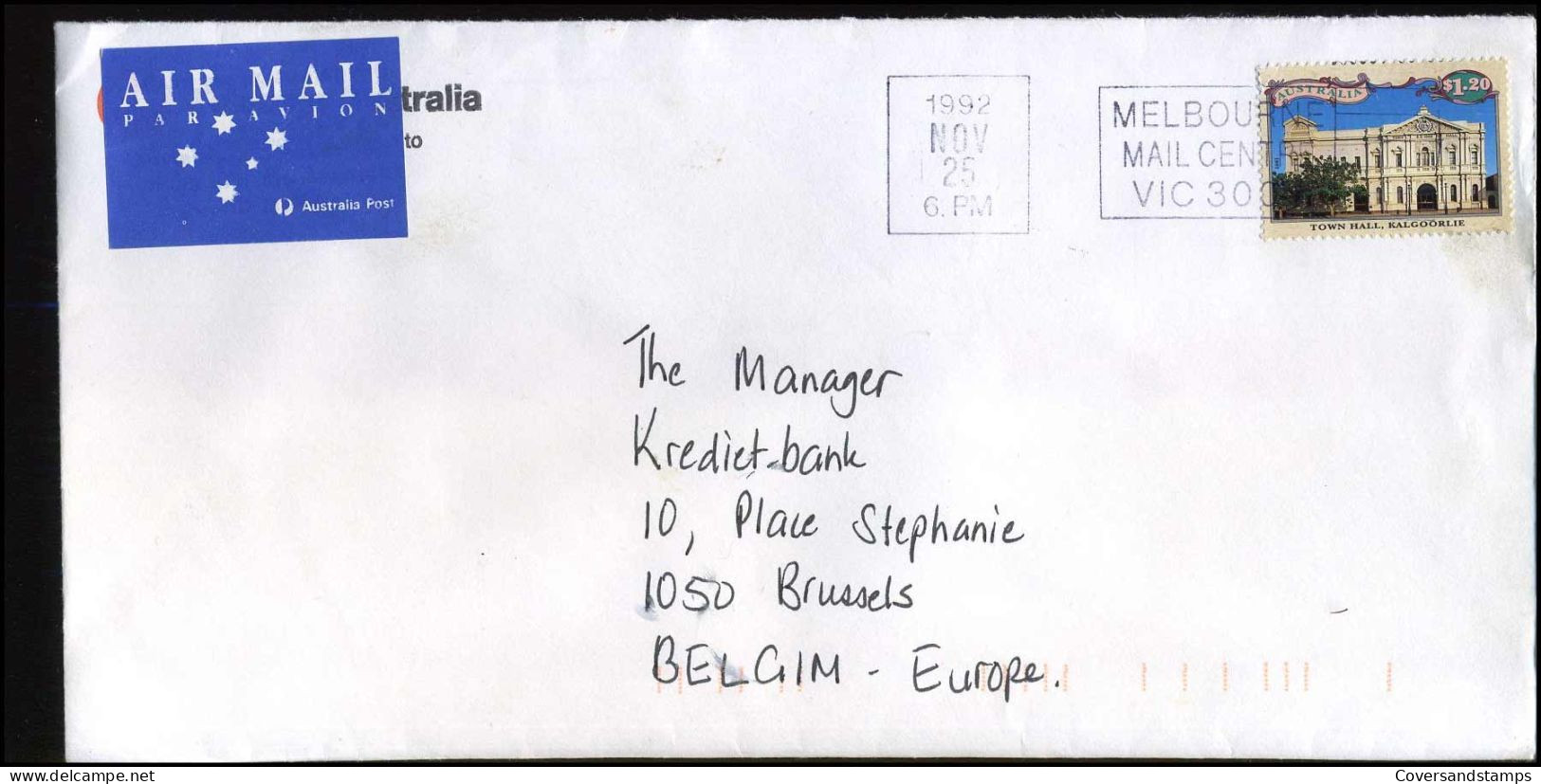 Cover To Brussels, Belgium - Storia Postale