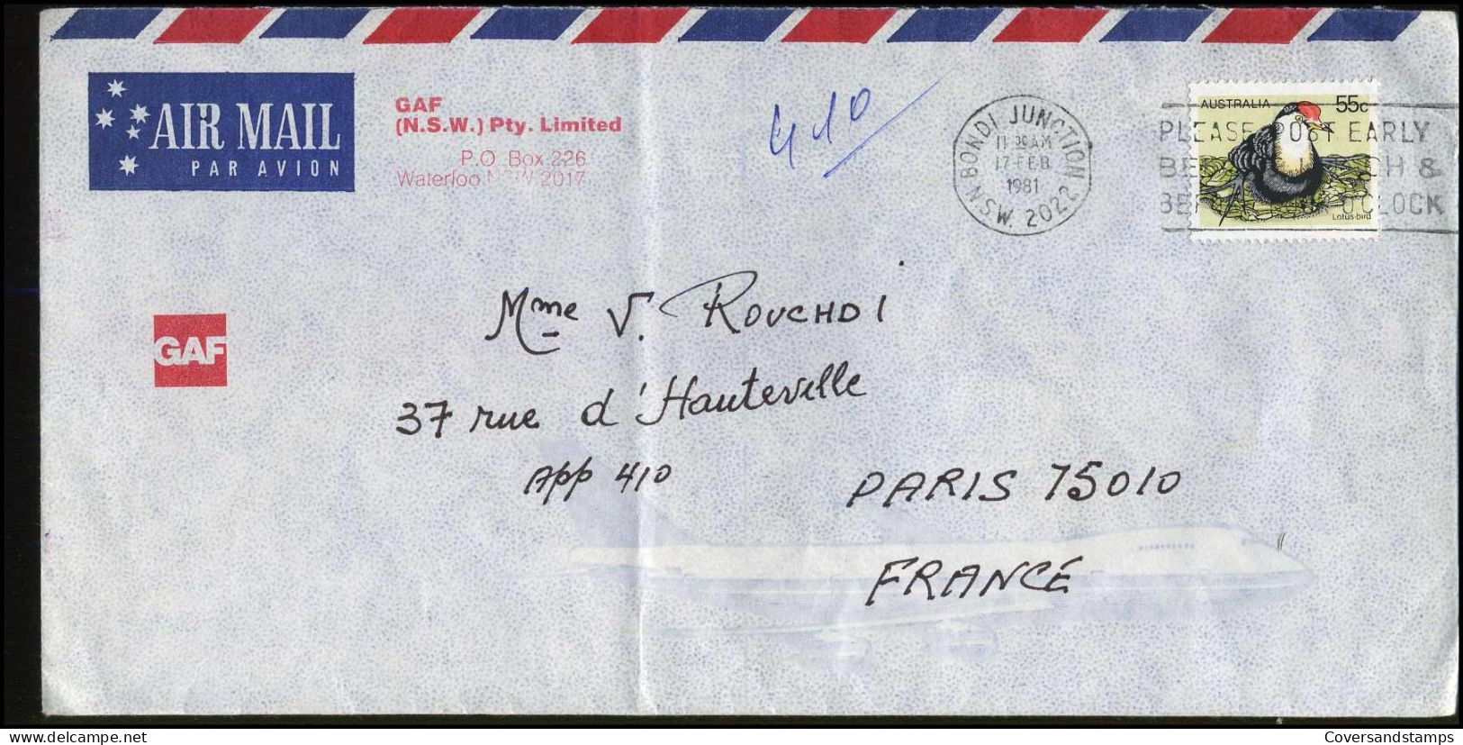 Cover To Paris, France - Lettres & Documents