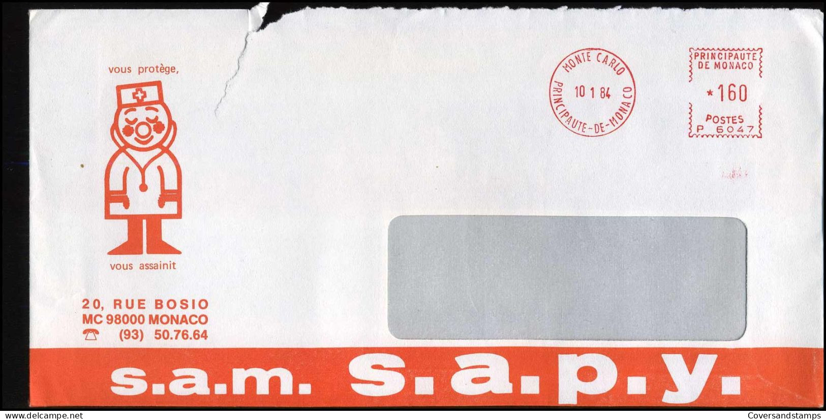 Cover - 'S.A.M. S.A.P.Y., Monaco' - Lettres & Documents