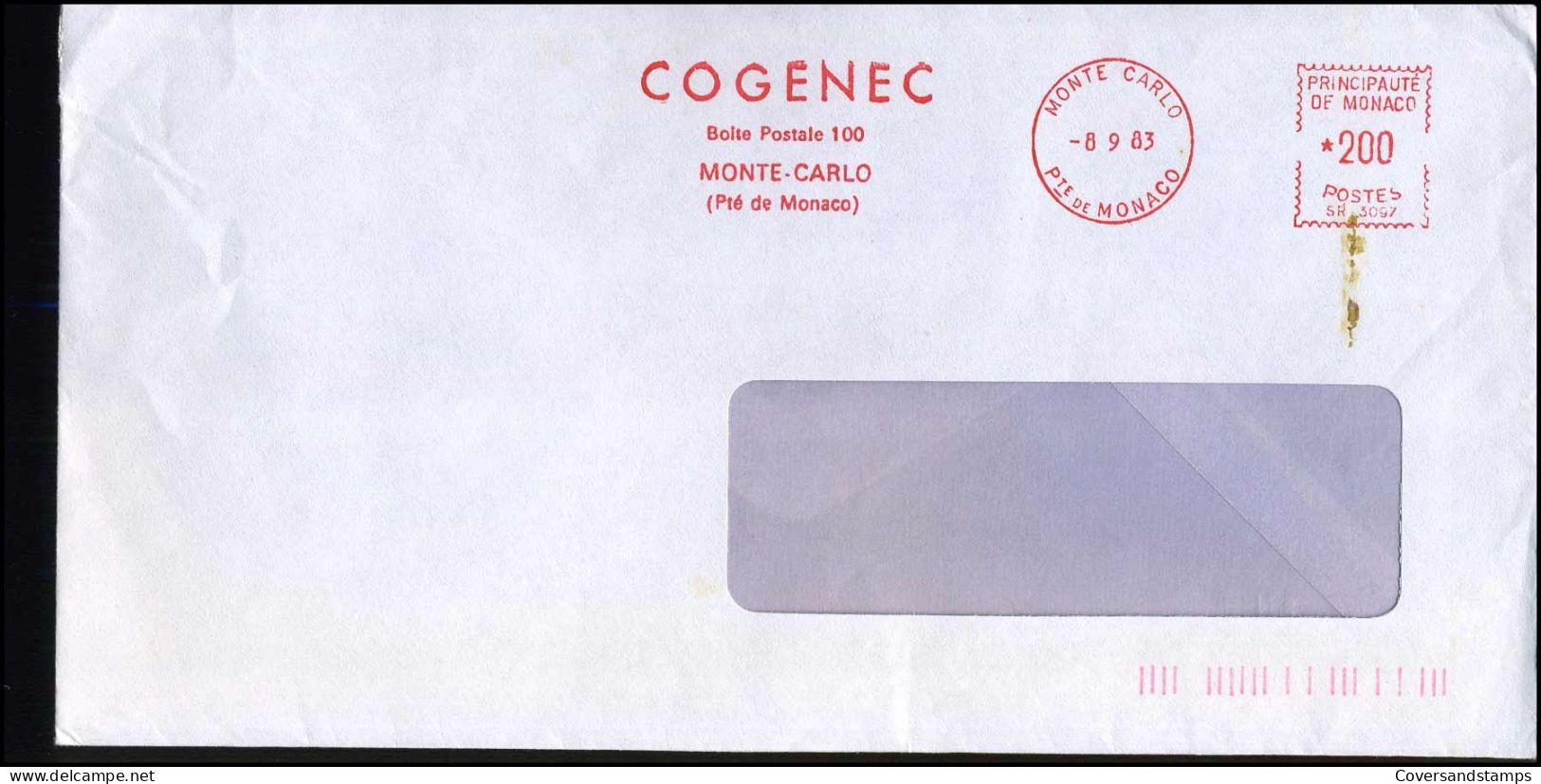 Cover - 'Cogenec, Monte Carlo' - Covers & Documents