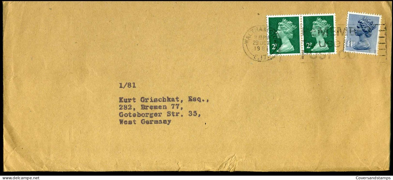 Cover To Bremen, Germany - Lettres & Documents