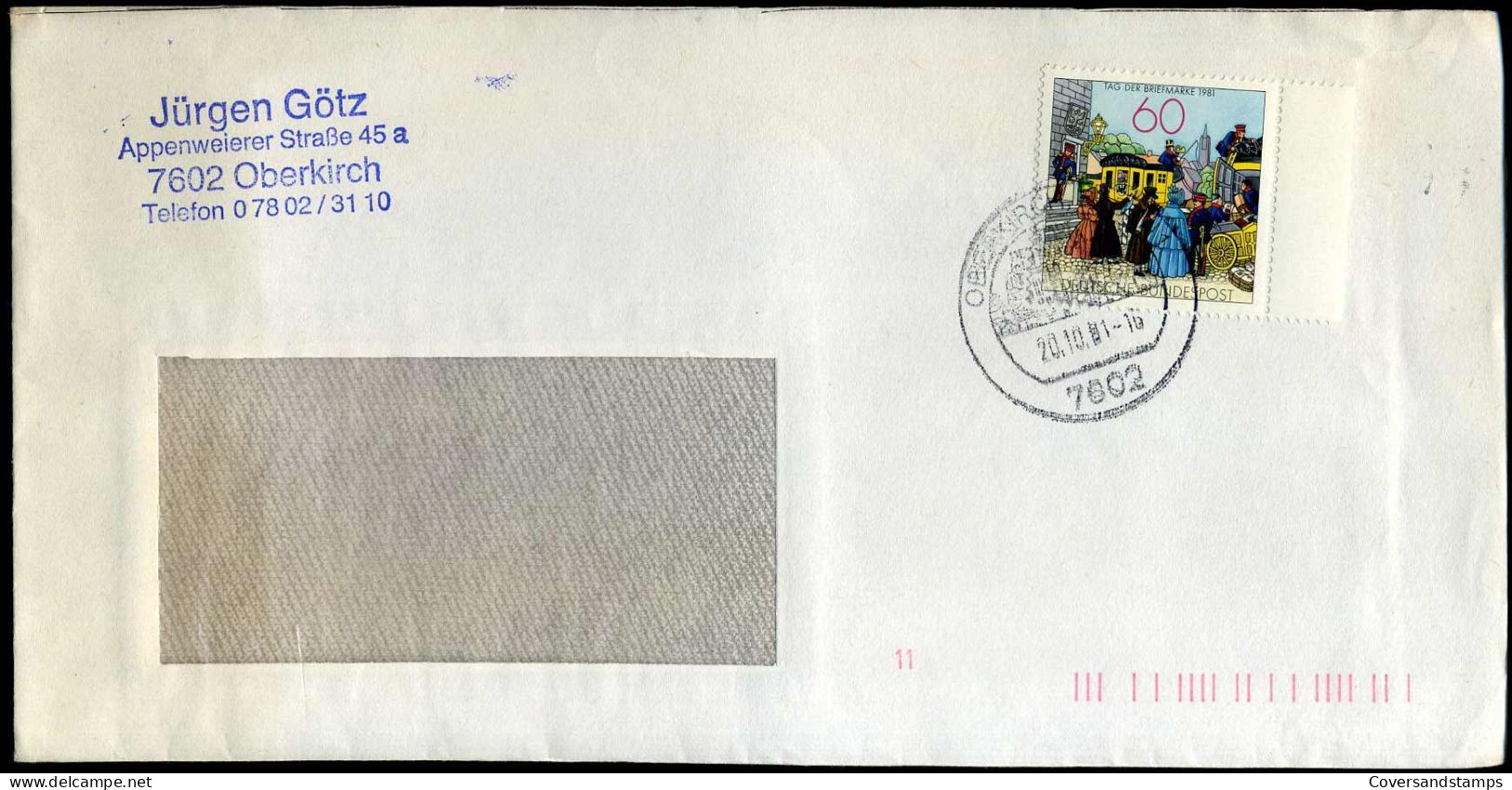 Cover - ' Jürgen Götz, Oberkirch' - Lettres & Documents