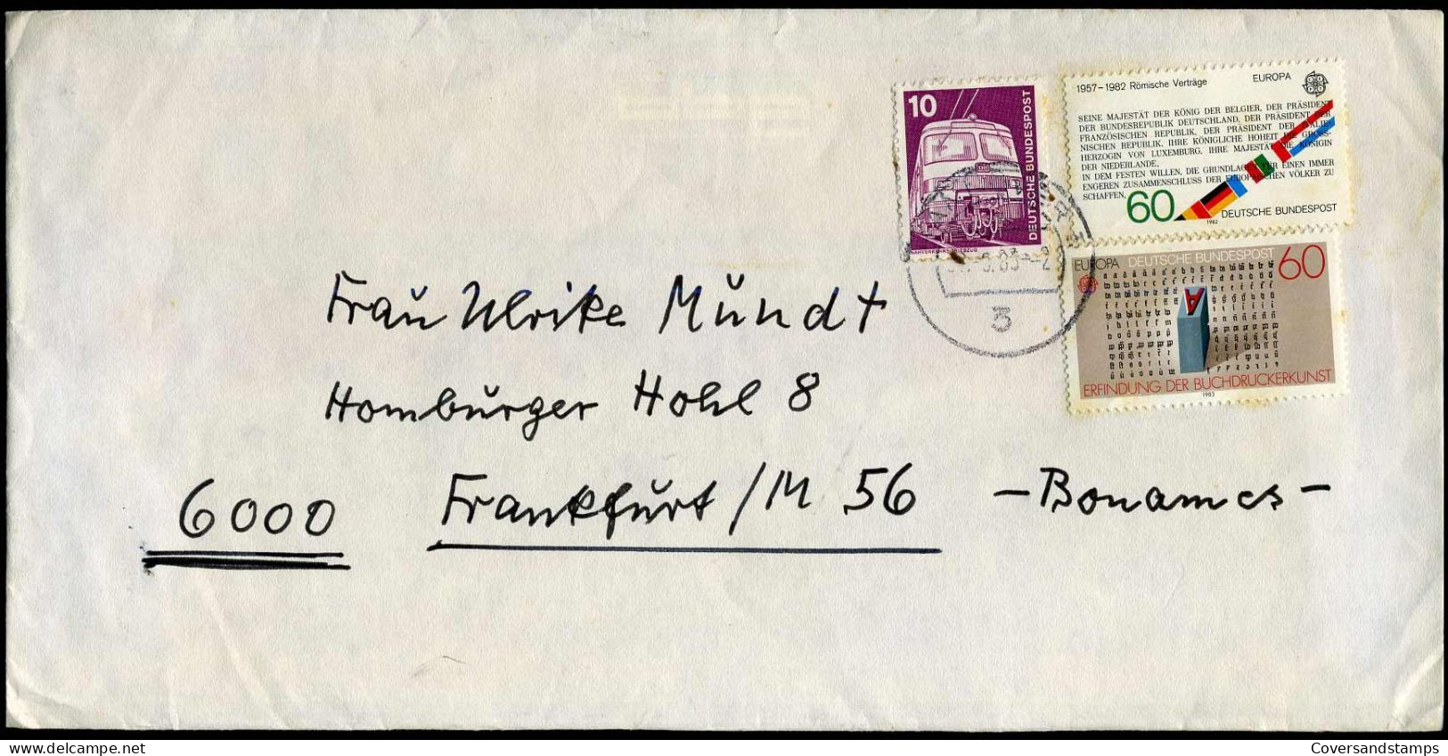 Cover To Frankfurt - Lettres & Documents