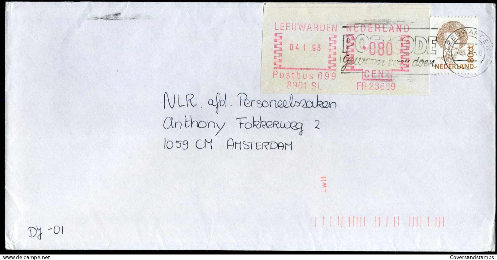 Cover To Amsterdam - Lettres & Documents