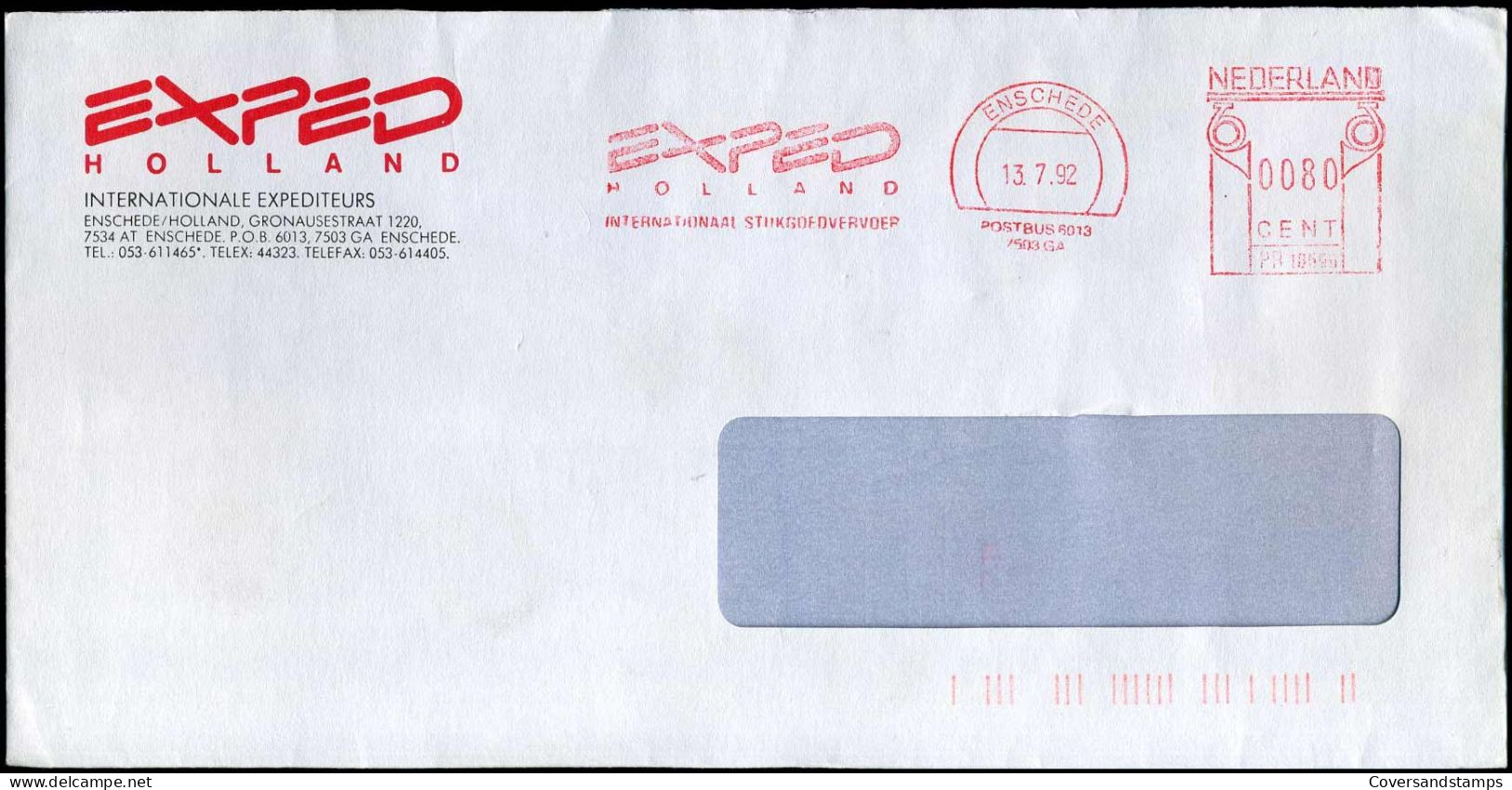 Cover - ' Exped Holland, International Expediteurs' - Briefe U. Dokumente
