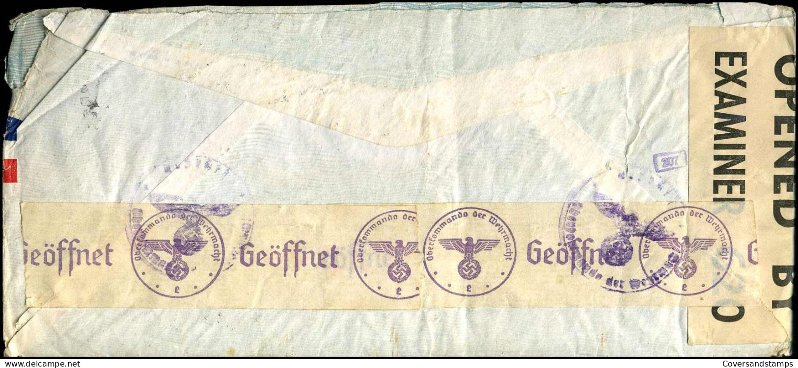 Cover To Courcelles, Belgium - Opened By Examiner 620 - Oberkommando Der Wehrmacht - Lettres & Documents