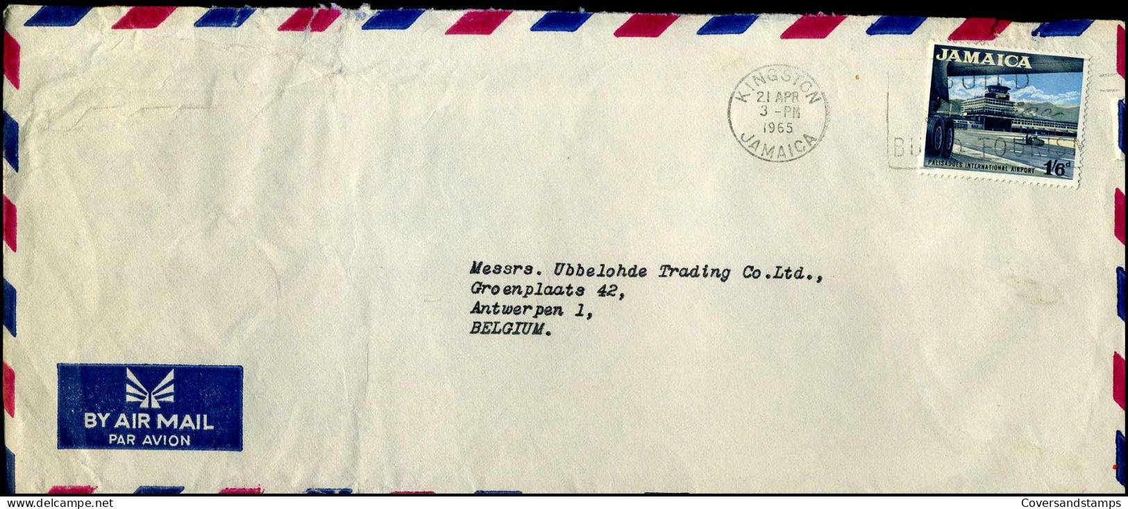 Cover To Antwerp, Belgium - "W.H. Speyer Ltd, Manufacturers' Representative, Kingston" - Jamaica (1962-...)