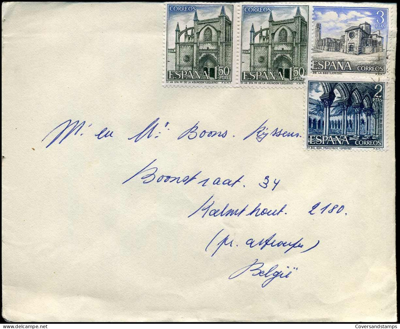 Cover To Kalmthout, Belgium - Lettres & Documents