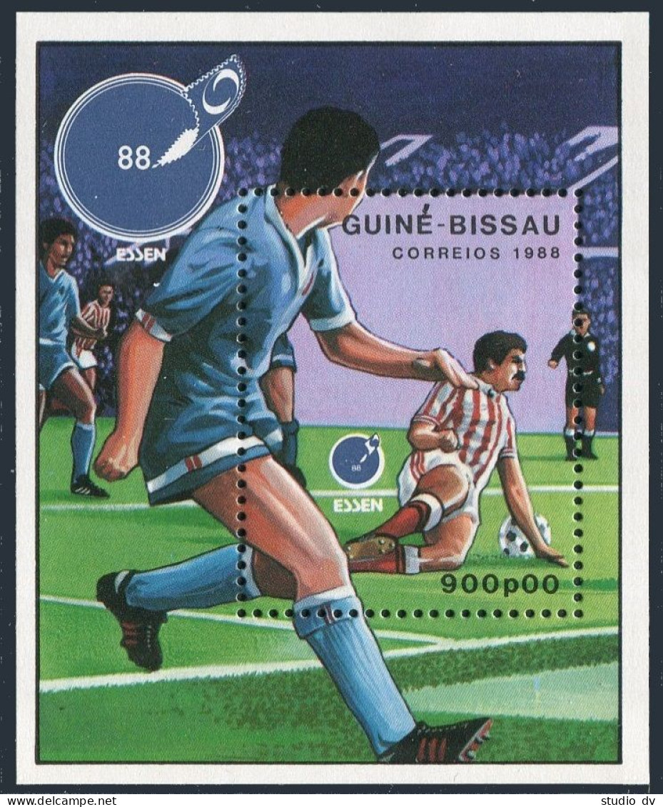 Guinea Bissau 711-717,718,MNH.Michel 943-949,Bl.272. Soccer,ESSEN-1988. - Guinea-Bissau
