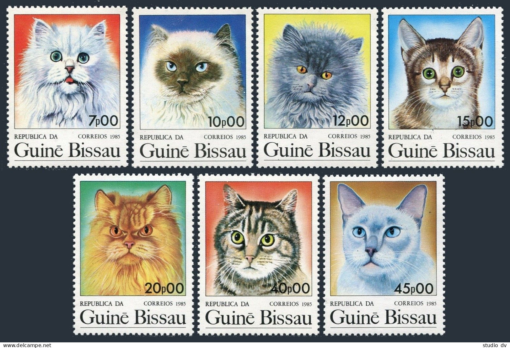 Guinea Bissau 647-653,654 Sheet, MNH. Mi 854-862,863 Bl.264. Cats. ARGENTINA-85. - Guinea-Bissau