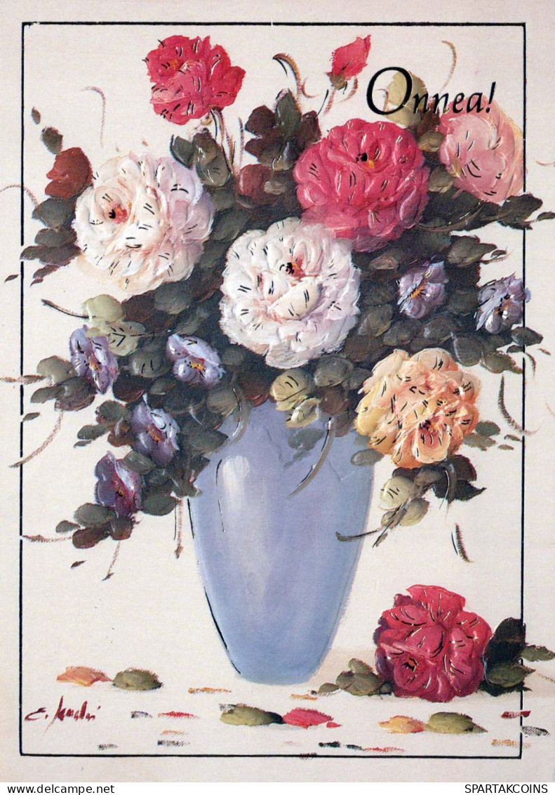 FLOWERS Vintage Postcard CPSM #PAS663.GB - Flowers