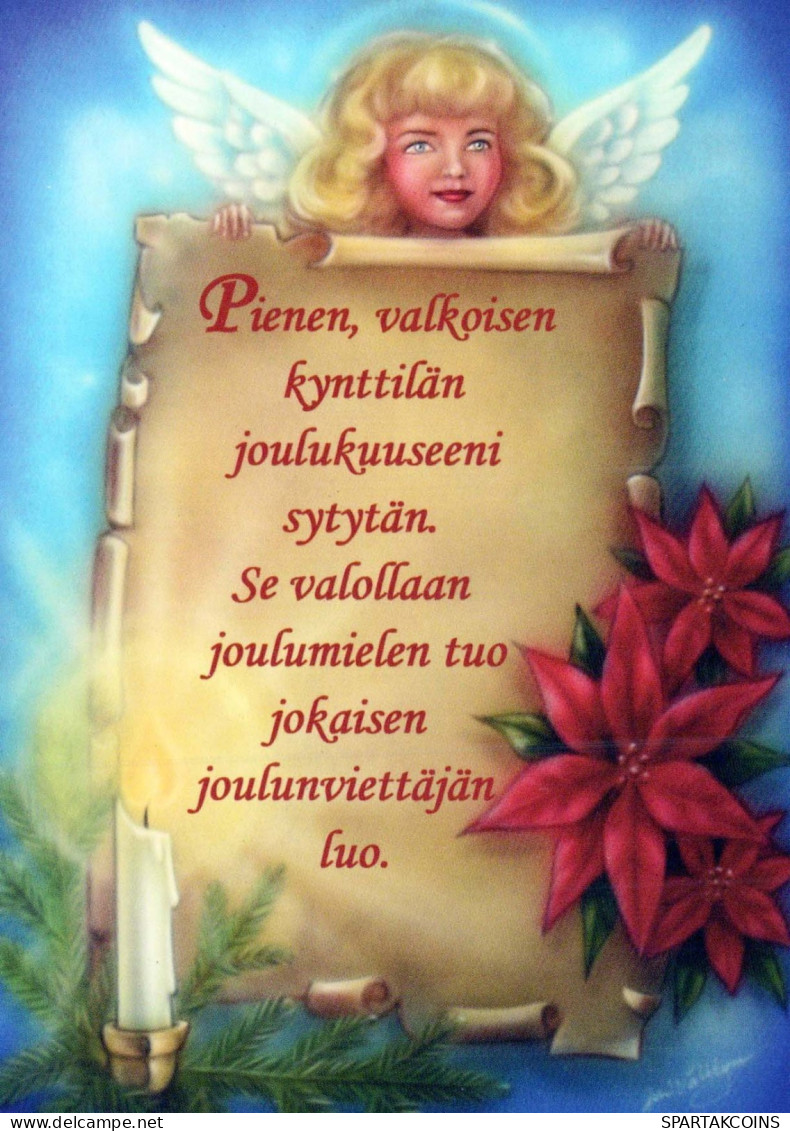 ANGEL Happy New Year Christmas Vintage Postcard CPSM #PAS723.GB - Engelen