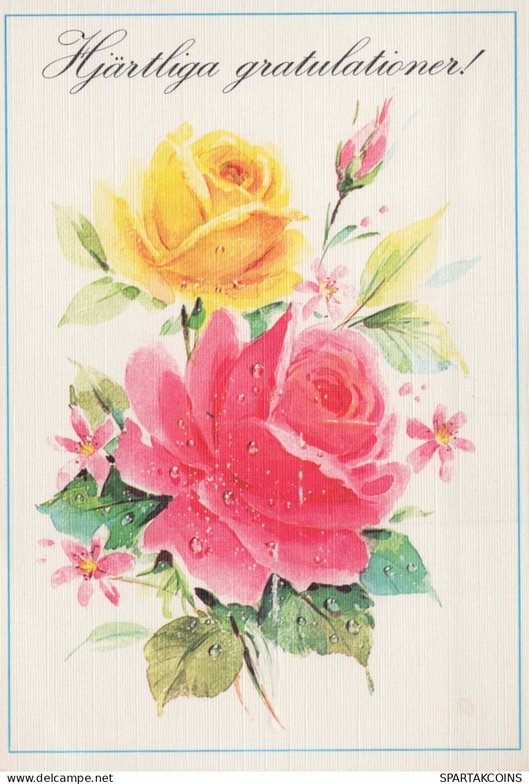 FLOWERS Vintage Postcard CPSM #PAS179.GB - Flowers