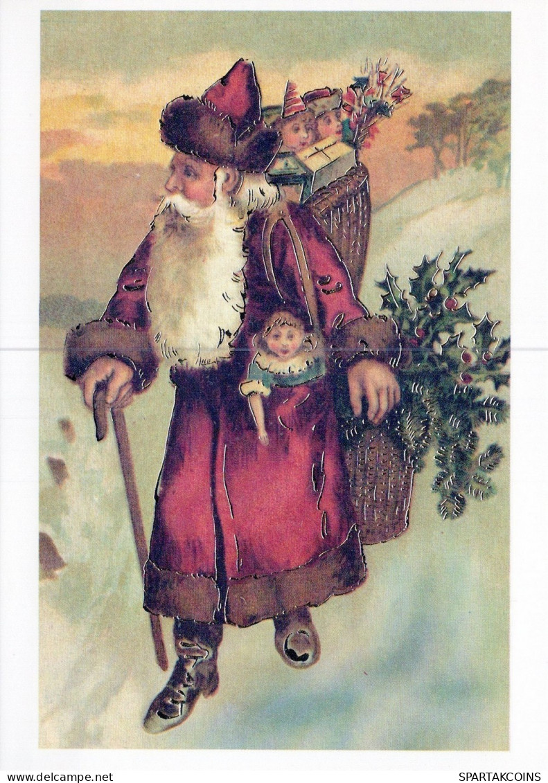 SANTA CLAUS CHRISTMAS Holidays Vintage Postcard CPSM #PAK867.GB - Santa Claus