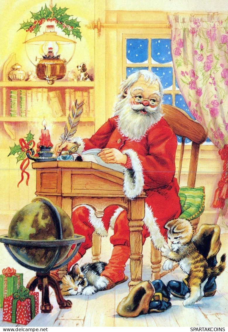 SANTA CLAUS CHRISTMAS Holidays Vintage Postcard CPSM #PAK800.GB - Santa Claus