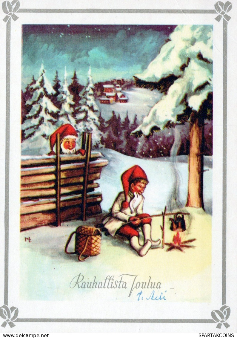 SANTA CLAUS CHRISTMAS Holidays Vintage Postcard CPSM #PAK405.GB - Santa Claus