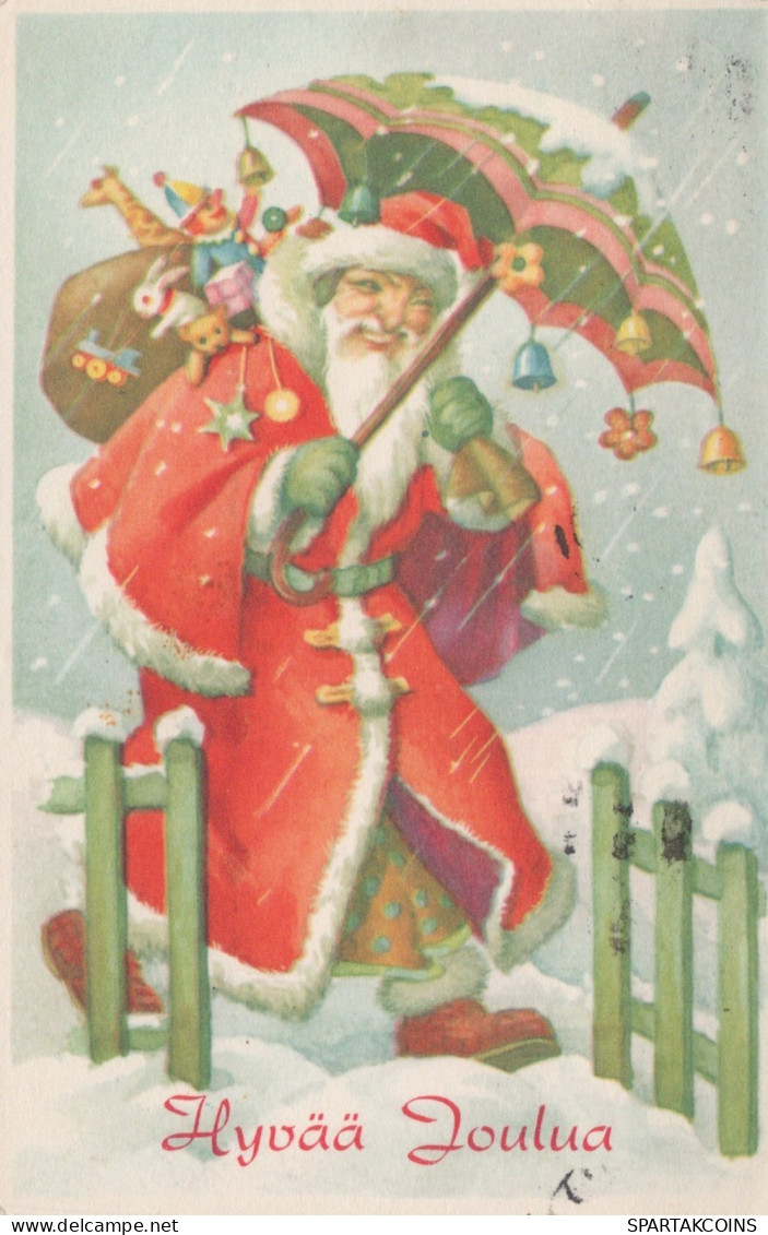 SANTA CLAUS CHRISTMAS Holidays Vintage Postcard CPSMPF #PAJ485.GB - Kerstman