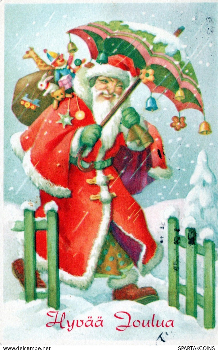 SANTA CLAUS CHRISTMAS Holidays Vintage Postcard CPSMPF #PAJ485.GB - Kerstman