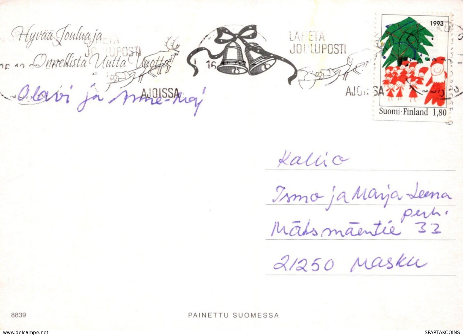 SANTA CLAUS CHRISTMAS Holidays Vintage Postcard CPSM #PAJ898.GB - Santa Claus