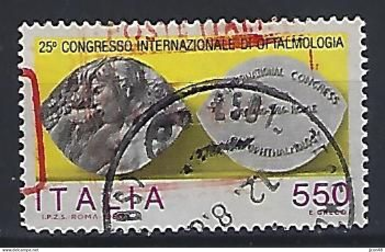 Italy 1986  Kongress Fur Augenheilkunde  (o) Mi.1972 - 1981-90: Oblitérés