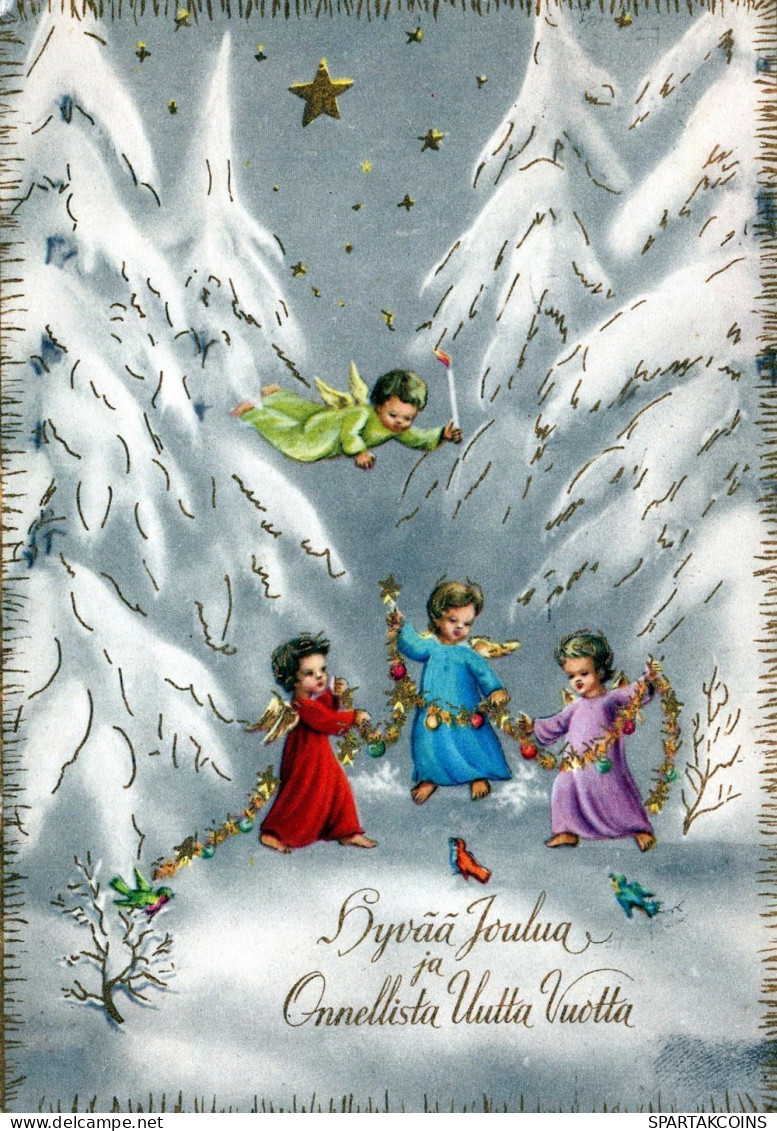 ANGEL CHRISTMAS Holidays Vintage Postcard CPSM #PAH219.GB - Engelen