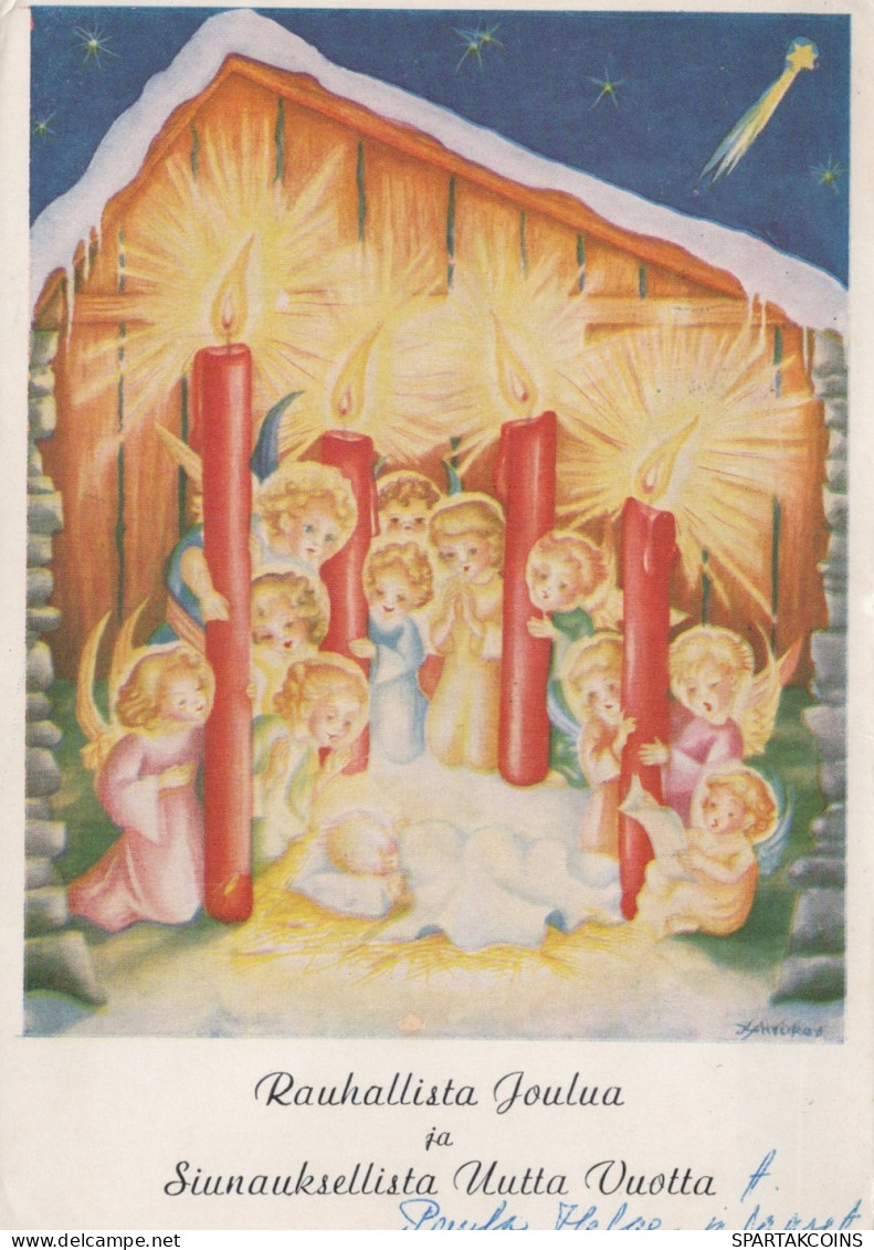ANGEL CHRISTMAS Holidays Vintage Postcard CPSM #PAH719.GB - Anges