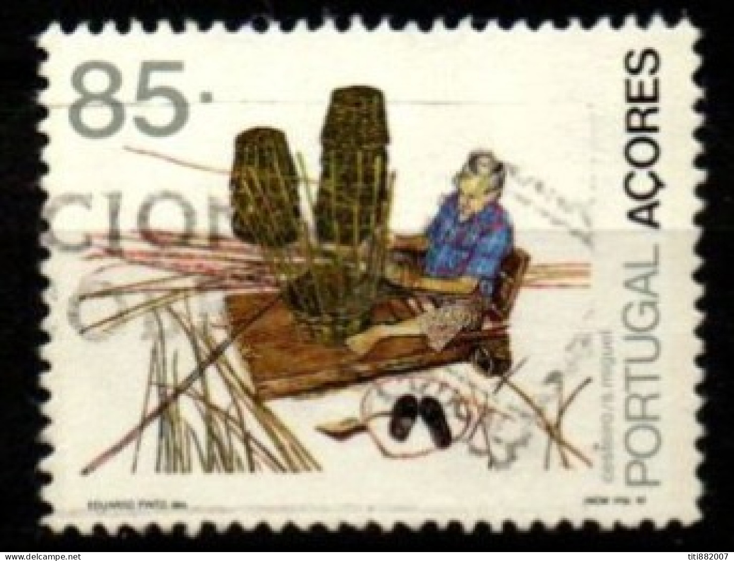 PORTUGAL    -   ACORES  -   1992  .Y&T N° 418 Oblitéré.   Vannier - Azores