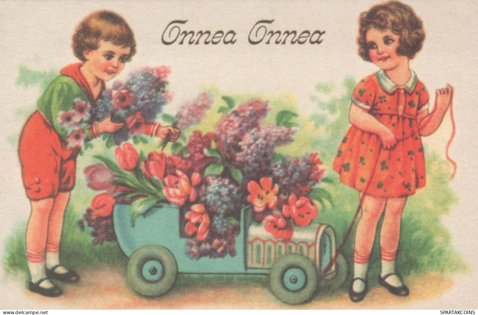 ENFANTS ENFANTS Scène S Paysages Vintage Carte Postale CPSMPF #PKG569.FR - Scenes & Landscapes