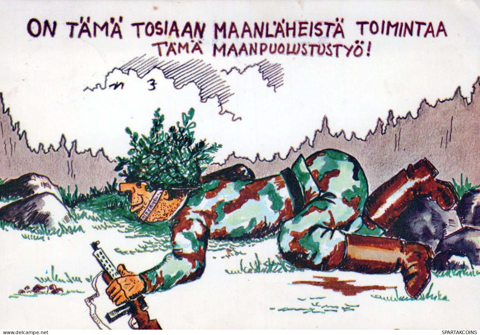 SOLDATS HUMOUR Militaria Vintage Carte Postale CPSM #PBV920.FR - Humour