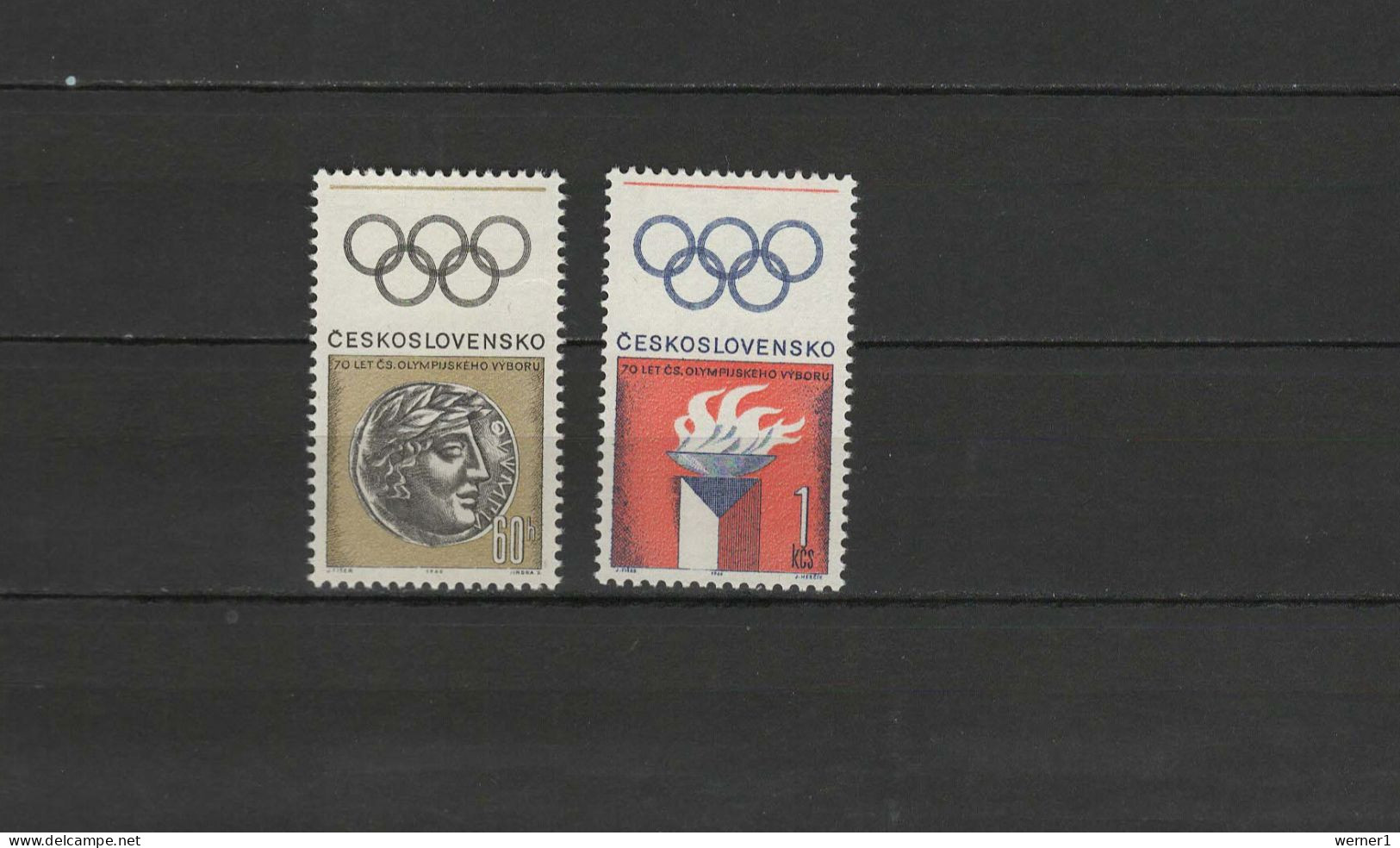 Czechoslovakia 1966 Olympic Games Mexico, Set Of 2 MNH - Summer 1968: Mexico City