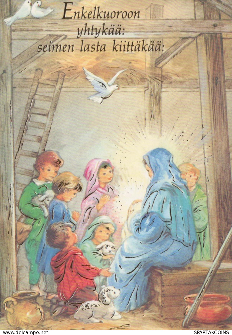 Vierge Marie Madone Bébé JÉSUS Noël Religion Vintage Carte Postale CPSM #PBP703.FR - Virgen Mary & Madonnas