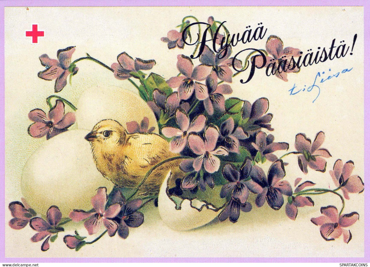 PÂQUES POULET ŒUF Vintage Carte Postale CPSM #PBO884.FR - Easter