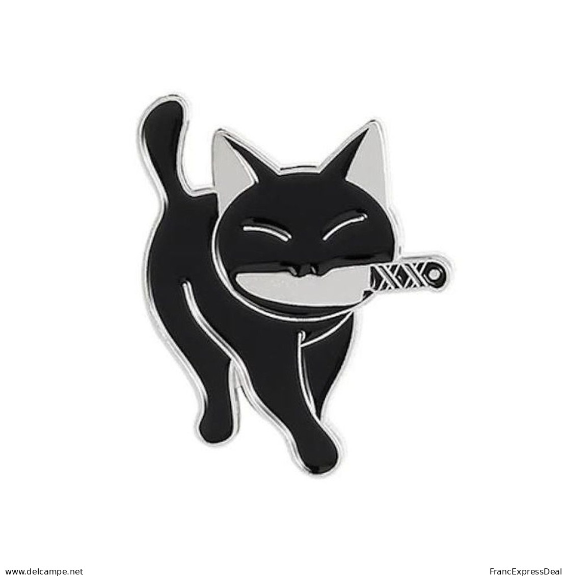 Lot De 3 Pin's NEUFS En Métal Pins - Chat Noir Avec Un Couteau Killer Cat - Animali