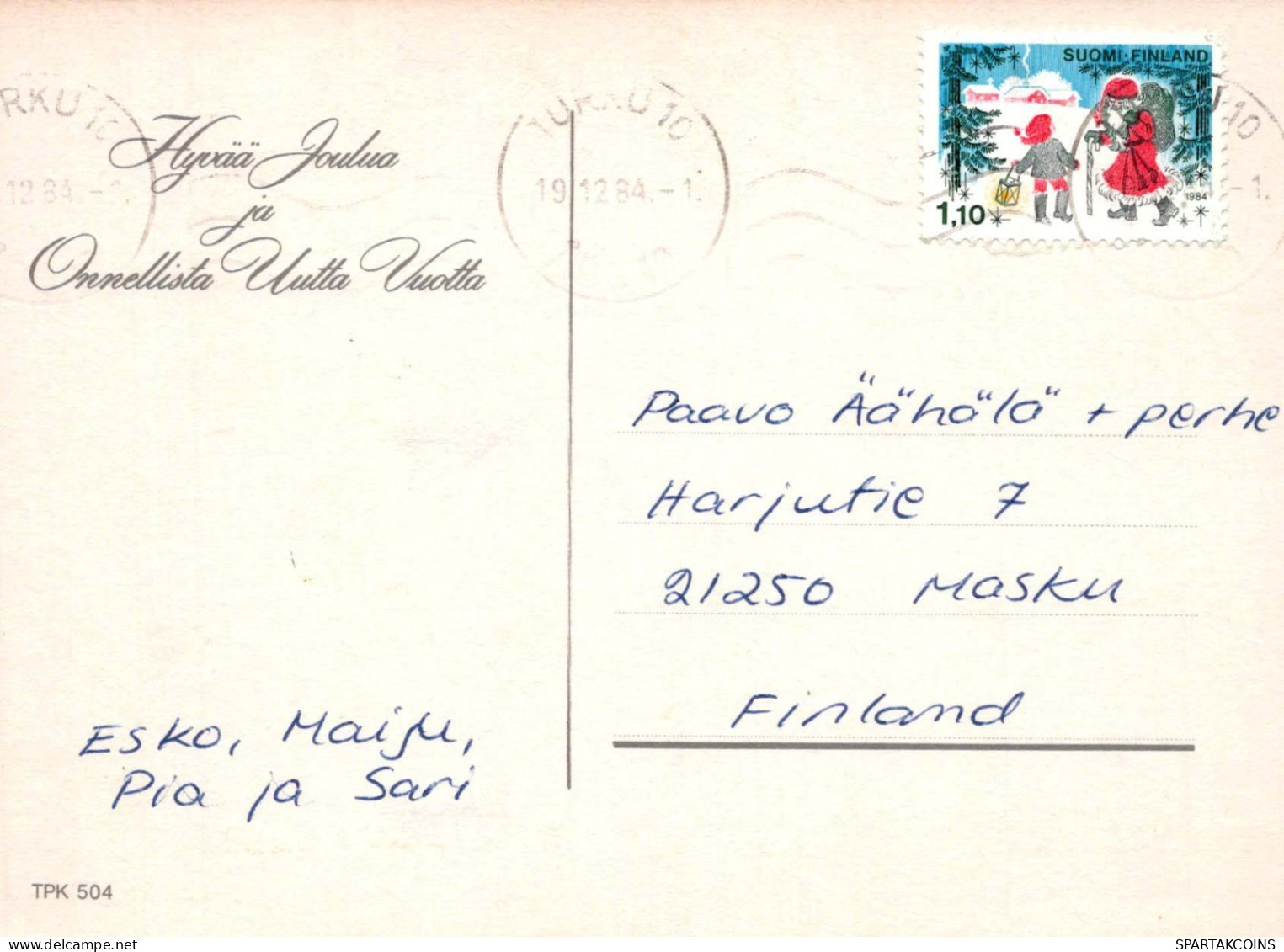 PÈRE NOËL Bonne Année Noël Vintage Carte Postale CPSM #PBL205.FR - Santa Claus