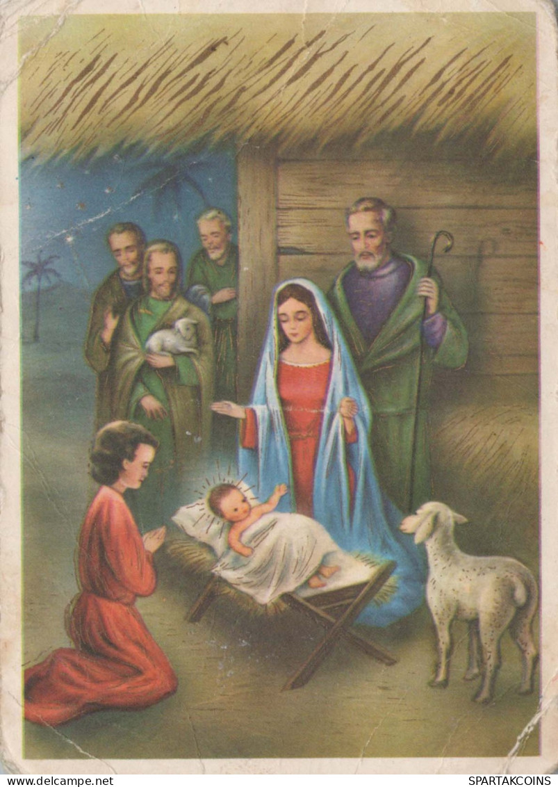 Vierge Marie Madone Bébé JÉSUS Noël Religion Vintage Carte Postale CPSM #PBB863.FR - Vierge Marie & Madones