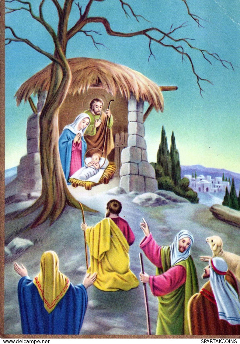 Vierge Marie Madone Bébé JÉSUS Noël Religion Vintage Carte Postale CPSM #PBB733.FR - Virgen Mary & Madonnas