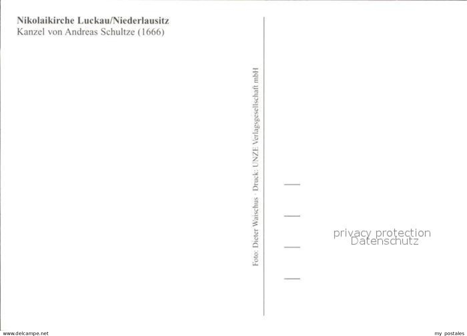 72536049 Luckau Niederlausitz Nikolaikirche Kanzel Luckau Niederlausitz - Other & Unclassified