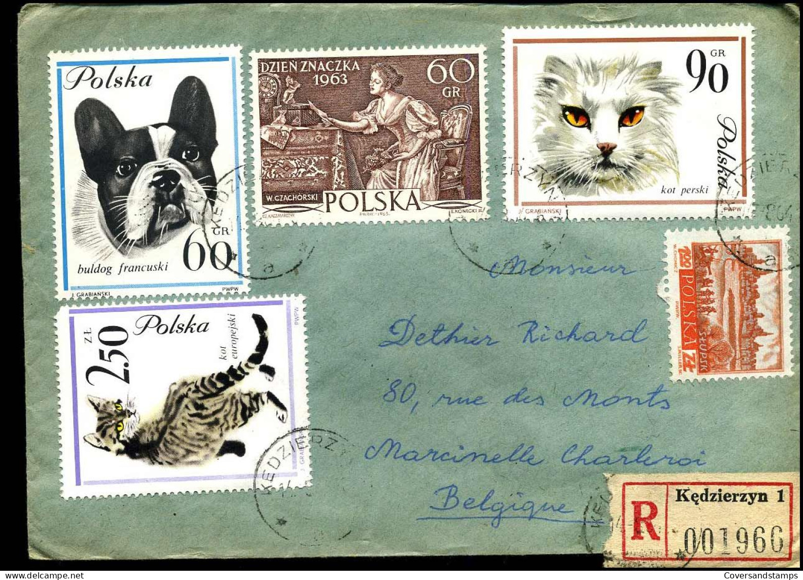 Registered Cover To Marcinelle, Belgium - Covers & Documents