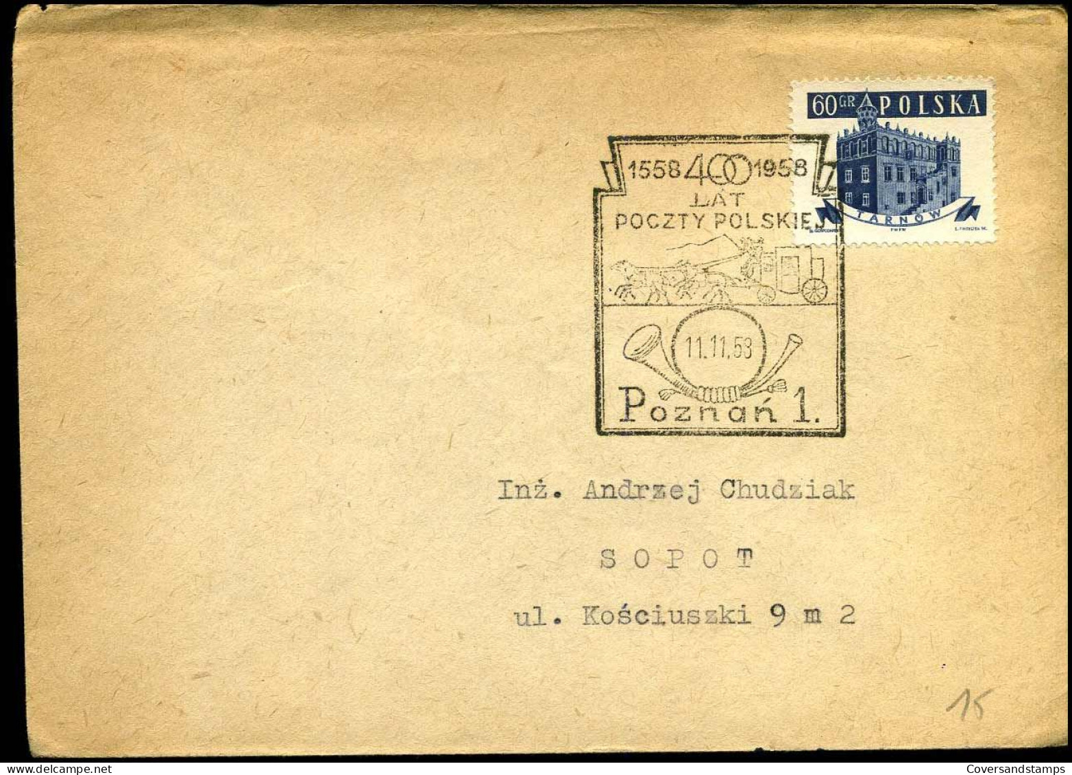 Cover To Sopot - Lettres & Documents