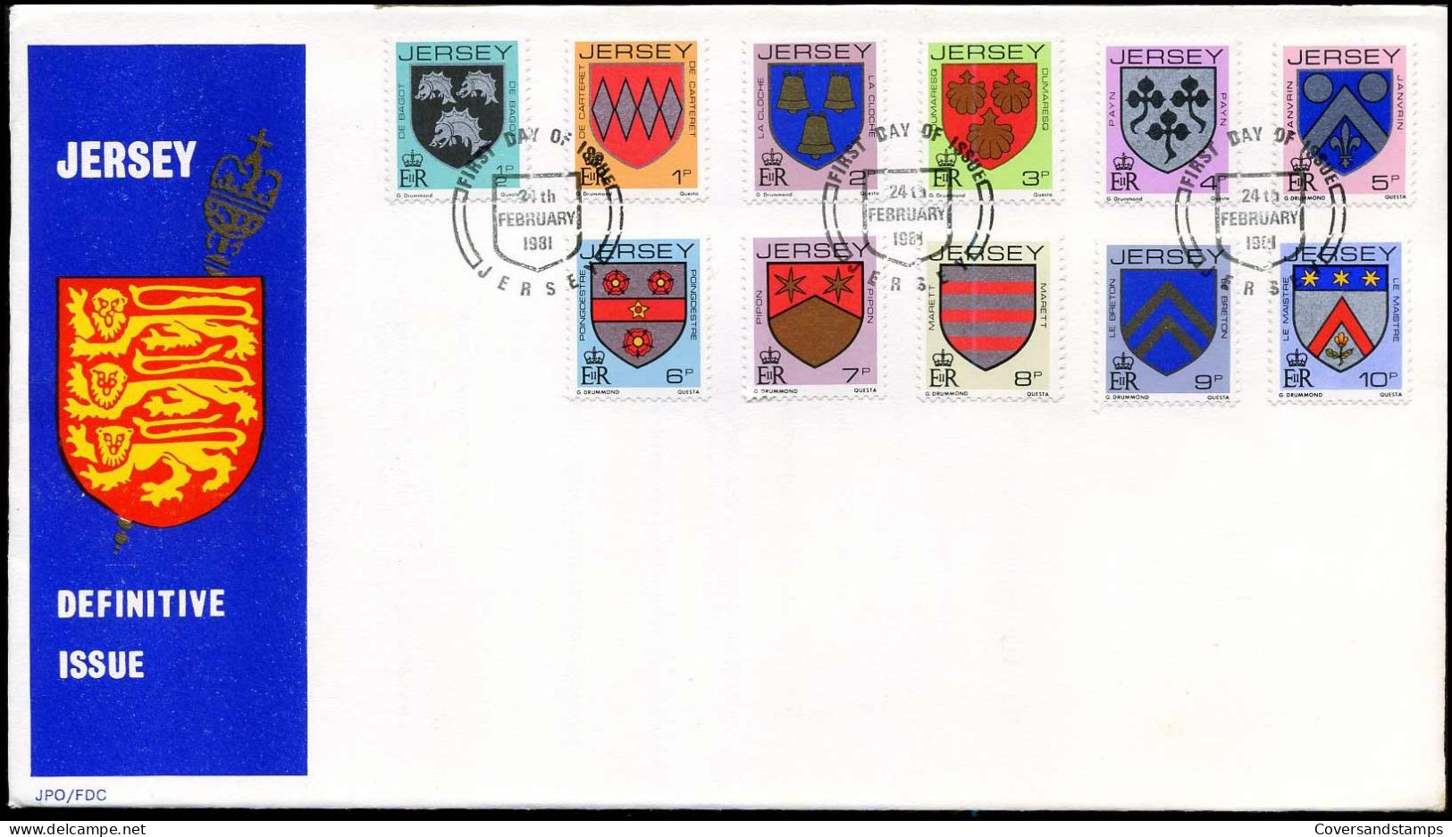 Jersey - FDC - Definitive Issue - Jersey